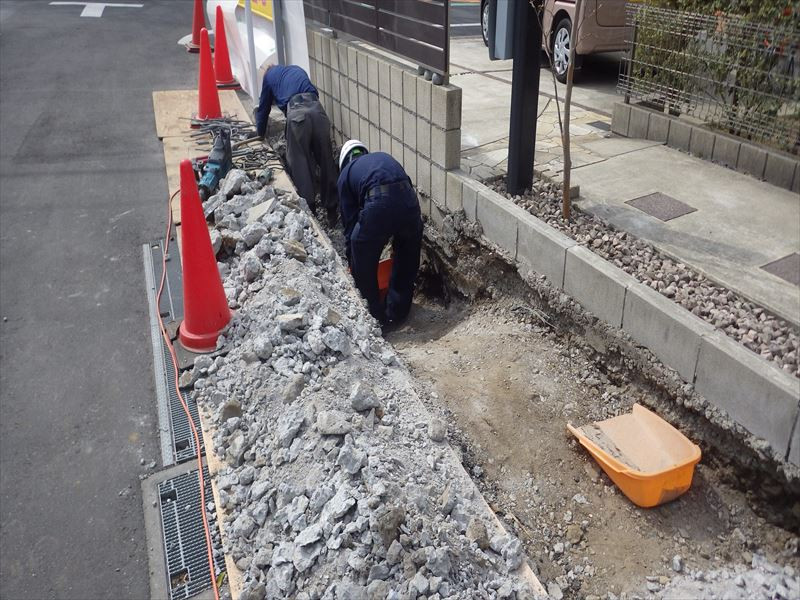 自転車置き場土間下地